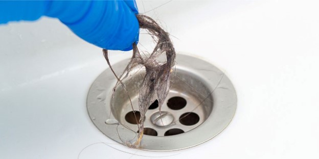 Drain cover to catch hair