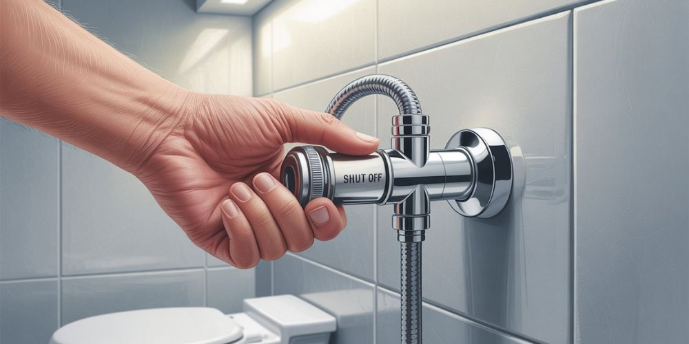 Turn Off the Toilet Shut-off Valve