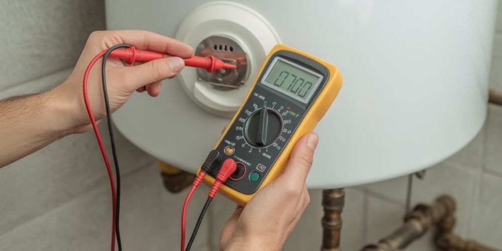 Testing a water heater  with a Multimeter
